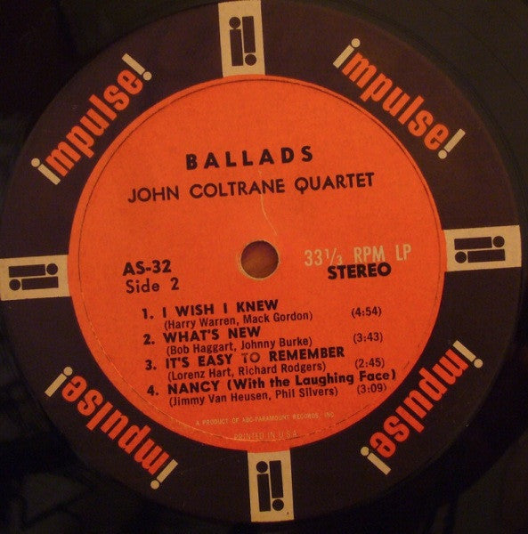 The John Coltrane Quartet ~ Ballads (Vinyl) - Djungel & Jazz