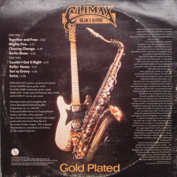 Climax Blues Band ~ Gold Plated (Vinyl) - Djungel & Jazz
