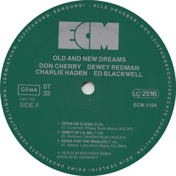 Old And New Dreams : Old And New Dreams (LP, Album)