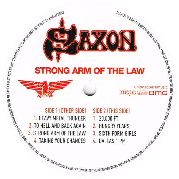 Saxon : Strong Arm Of The Law (LP, Album, Ltd, RE, Whi)