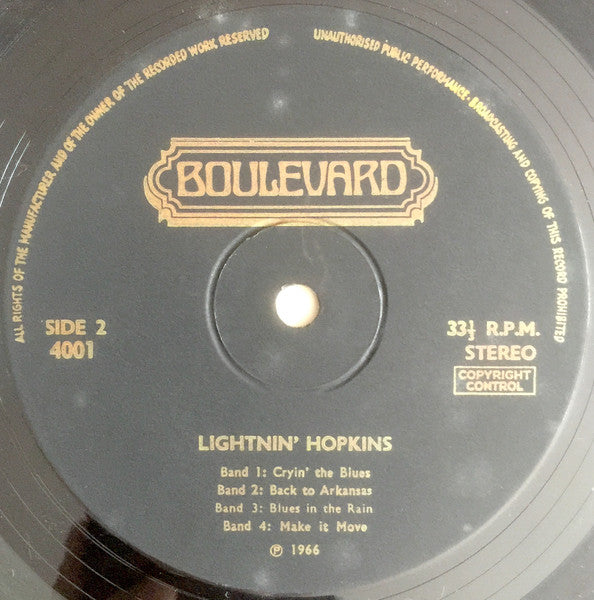 Lightnin' Hopkins ~ Lightnin' Hopkins (Vinyl) - Djungel & Jazz