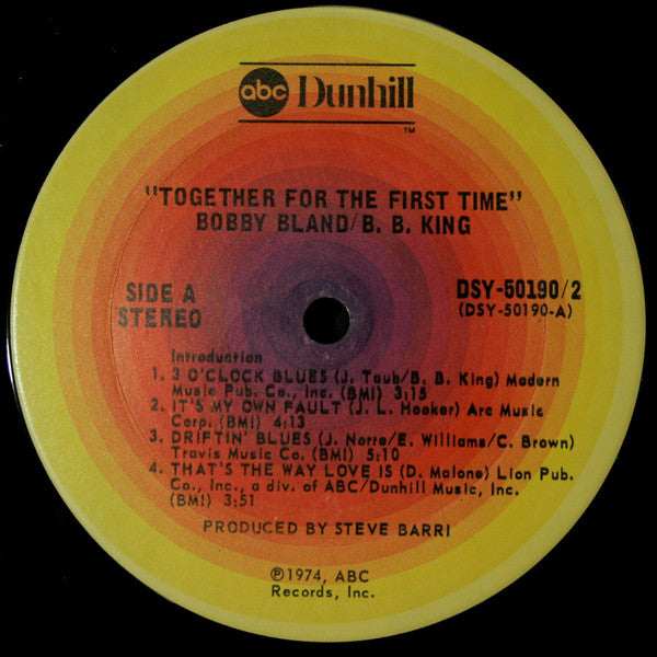 B.B. King & Bobby Bland ~ Together For The First Time... Live (Vinyl) - Djungel & Jazz