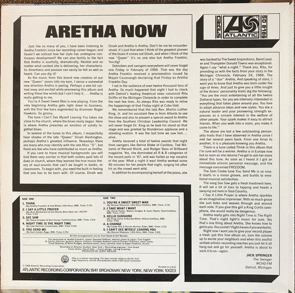 Aretha Franklin ~ Aretha Now (Vinyl) - Djungel & Jazz
