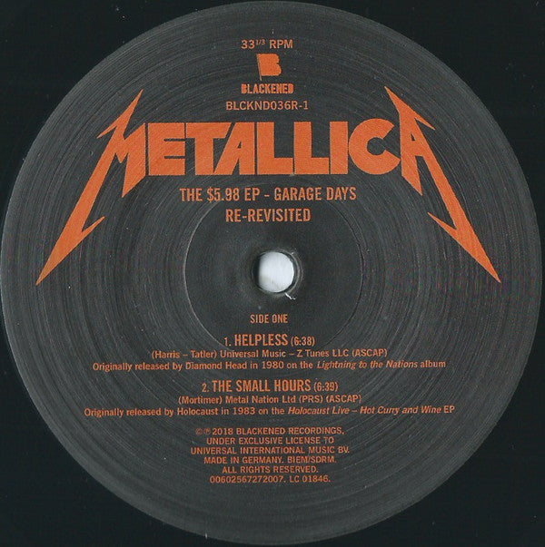 Metallica ~ The $5.98 E.P. - Garage Days Re-Revisited (Vinyl) - Djungel & Jazz