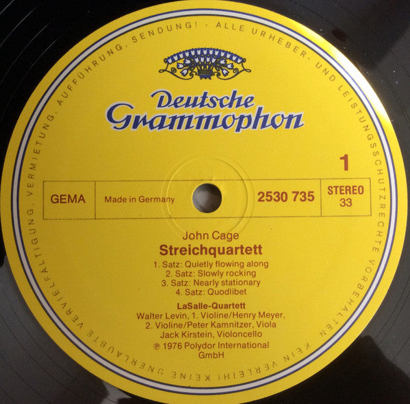 John Cage ▪ Witold Lutosławski ▪ LaSalle-Quartett ~ Streichquartette ▪ String Quartets (Vinyl) - Djungel & Jazz