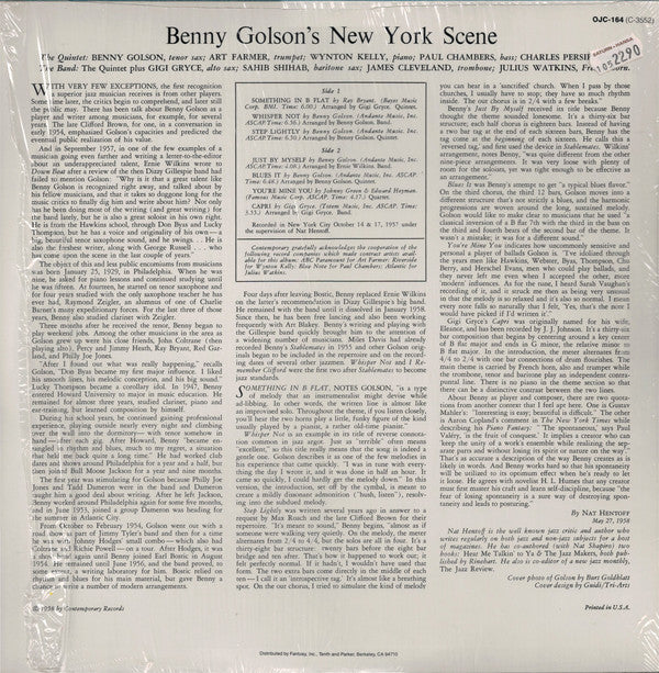 Benny Golson ~ Benny Golson's New York Scene (Vinyl) - Djungel & Jazz