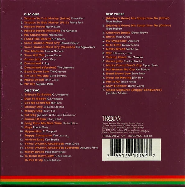 Various : Trojan Tribute To Bob Marley Box Set (3xCD, Comp + Box + Ltd)
