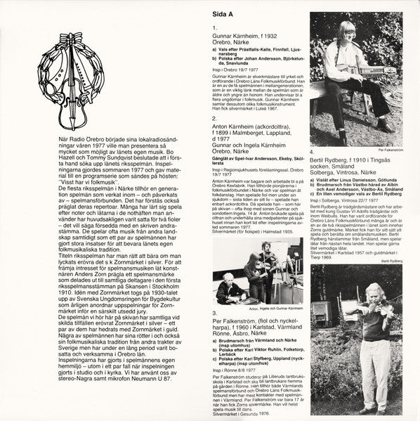 Various ~ Riksspelmän I Närke Och Västmanland (Vinyl) - Djungel & Jazz