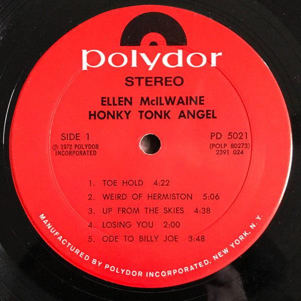 Ellen McIlwaine : Honky Tonk Angel (LP, Album, MR )