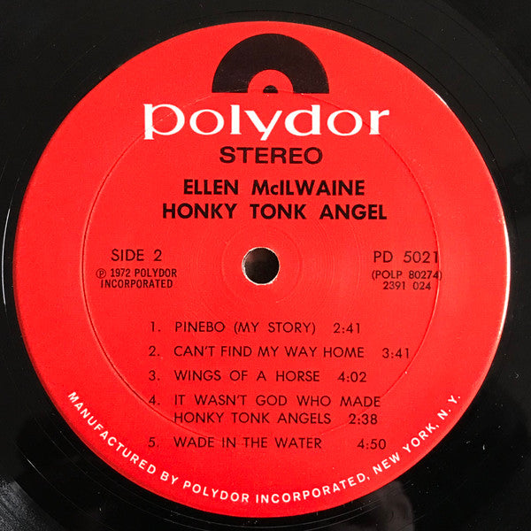 Ellen McIlwaine : Honky Tonk Angel (LP, Album, MR )