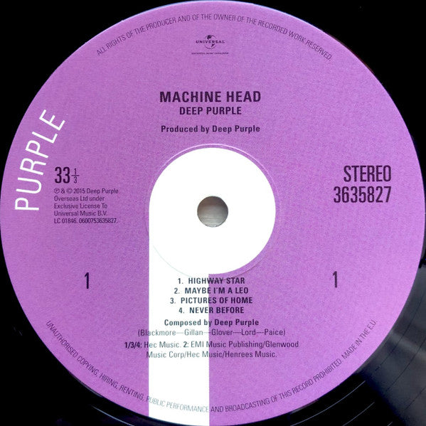 Deep Purple ~ Machine Head (Vinyl) - Djungel & Jazz