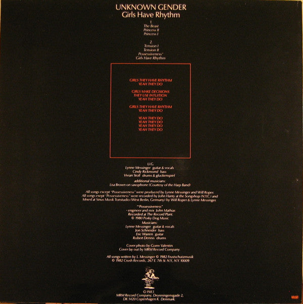 Unknown Gender ~ Girls Have Rhythm (Vinyl) - Djungel & Jazz
