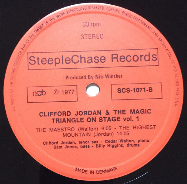 Clifford Jordan & The Magic Triangle ~ On Stage Vol. 1 (Vinyl) - Djungel & Jazz