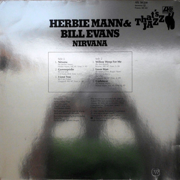 Herbie Mann & Bill Evans ~ Nirvana (Vinyl) - Djungel & Jazz