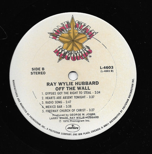 Ray Wylie Hubbard ~ Off The Wall (Vinyl) - Djungel & Jazz