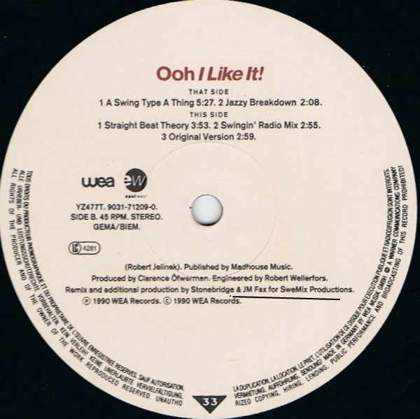 The Creeps ~ Ooh I Like It! (The SweMixes) (Vinyl) - Djungel & Jazz