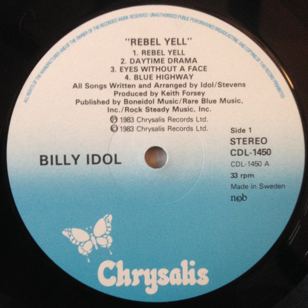 Billy Idol ~ Rebel Yell (Vinyl) - Djungel & Jazz