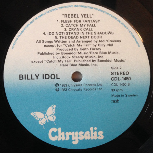 Billy Idol ~ Rebel Yell (Vinyl) - Djungel & Jazz