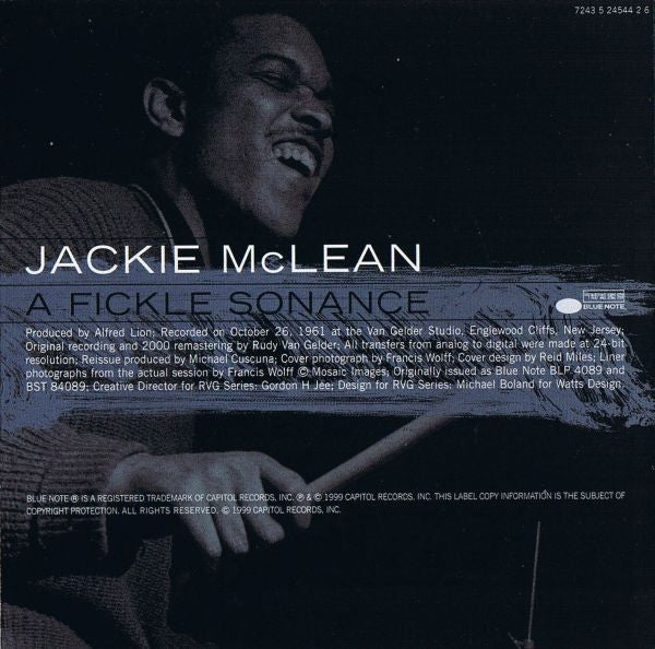 Jackie McLean ~ A Fickle Sonance (Vinyl) - Djungel & Jazz