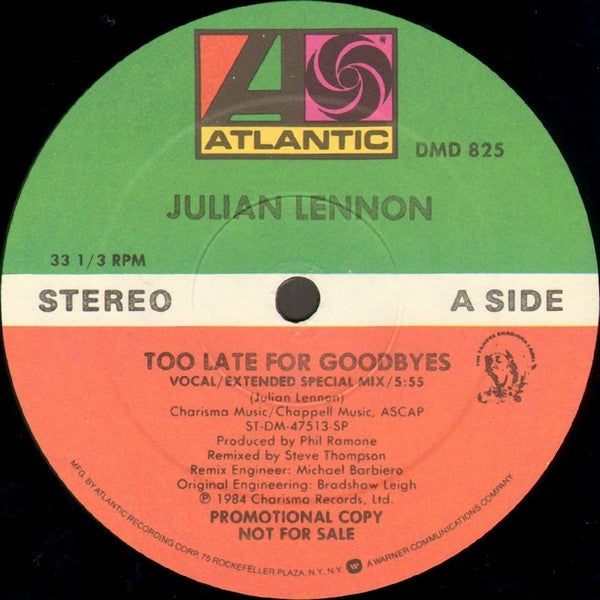 Julian Lennon ~ Too Late For Goodbyes (Vinyl) - Djungel & Jazz