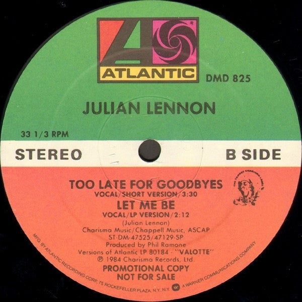 Julian Lennon ~ Too Late For Goodbyes (Vinyl) - Djungel & Jazz