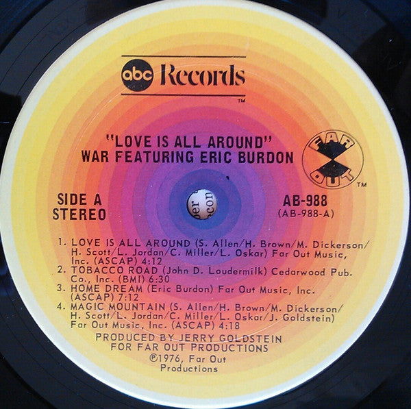 War Featuring Eric Burdon ~ Love Is All Around (Vinyl) - Djungel & Jazz