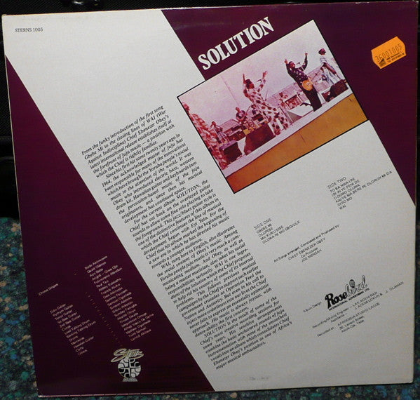 Chief Commander Ebenezer Obey & His Inter-Reformers Band ~ Solution (Vinyl) - Djungel & Jazz