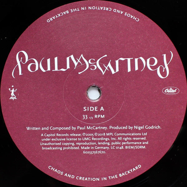 Paul McCartney : Chaos And Creation In The Backyard (LP, Album, RE, 180)