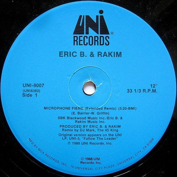Eric B. & Rakim ~ Microphone Fiend (Vinyl) - Djungel & Jazz