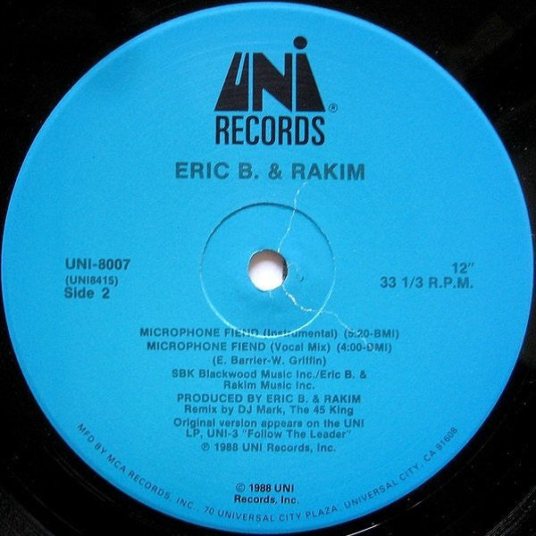 Eric B. & Rakim ~ Microphone Fiend (Vinyl) - Djungel & Jazz