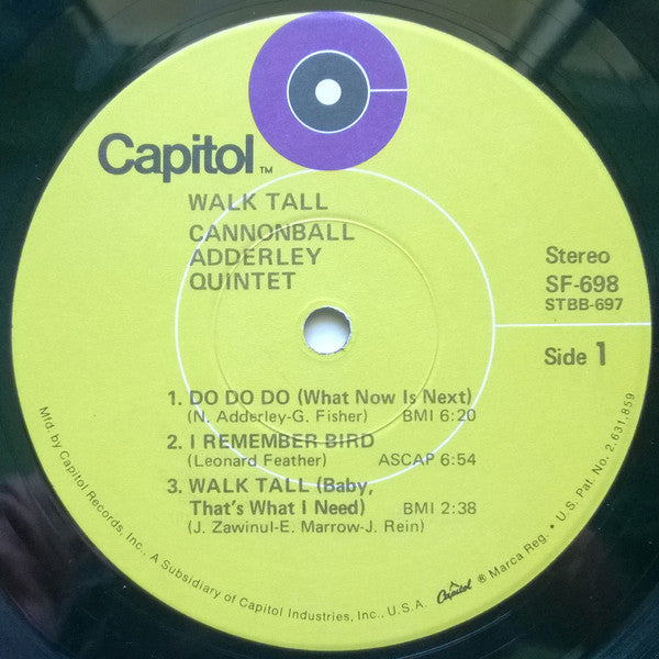 The Cannonball Adderley Quintet / Cannonball Adderley And Bossa Rio With Sérgio Mendes ~ Walk Tall / Quiet Nights (Vinyl) - Djungel & Jazz