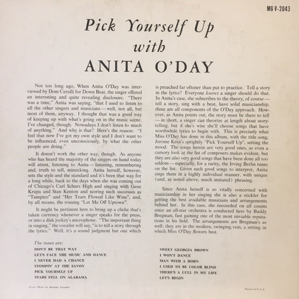 Anita O'Day ~ Pick Yourself Up (Vinyl) - Djungel & Jazz