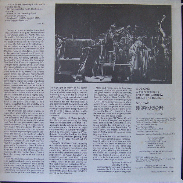 Sun Ra ~ Of Mythic Worlds (Vinyl) - Djungel & Jazz