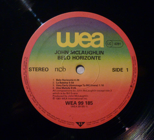 John McLaughlin : Belo Horizonte (LP, Album)