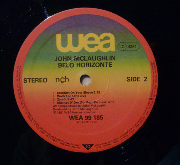 John McLaughlin : Belo Horizonte (LP, Album)