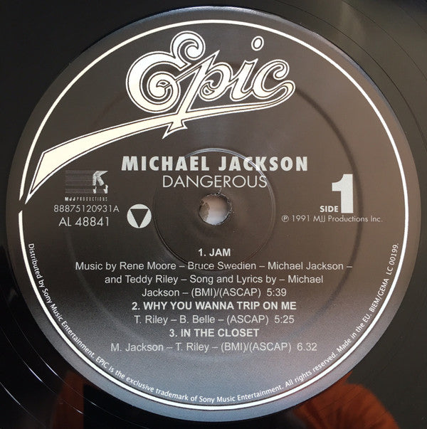 Michael Jackson ~ Dangerous (Vinyl) - Djungel & Jazz