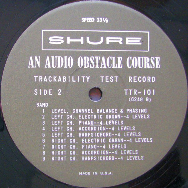 No Artist ~ An Audio Obstacle Course - Shure Trackability Test Record (Vinyl) - Djungel & Jazz