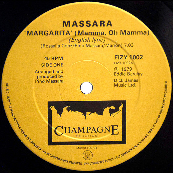 Massara* : Margarita (Mamma, Oh Mamma) (12")