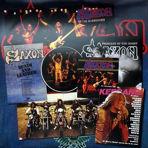 Saxon : Denim And Leather (LP, Album, Ltd, RE, RM, Blu)