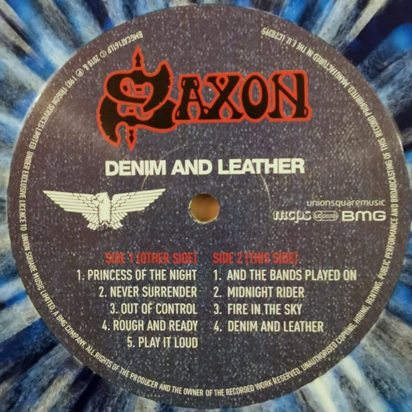 Saxon : Denim And Leather (LP, Album, Ltd, RE, RM, Blu)