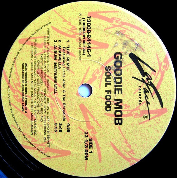 Goodie Mob ~ Soul Food (Vinyl) - Djungel & Jazz