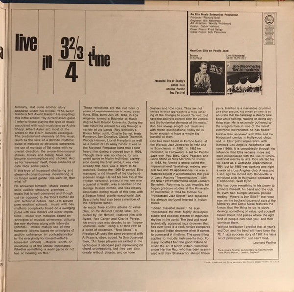The Don Ellis Orchestra ~ Live In 3⅔/4 Time (Vinyl) - Djungel & Jazz