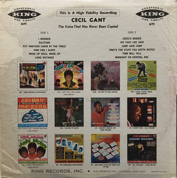 Cecil Gant ~  The Late... Cecil Gant The Voice That Has Never Been Copied (Vinyl) - Djungel & Jazz