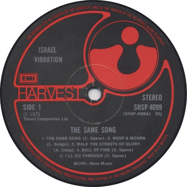 Israel Vibration : The Same Song (LP, Album)