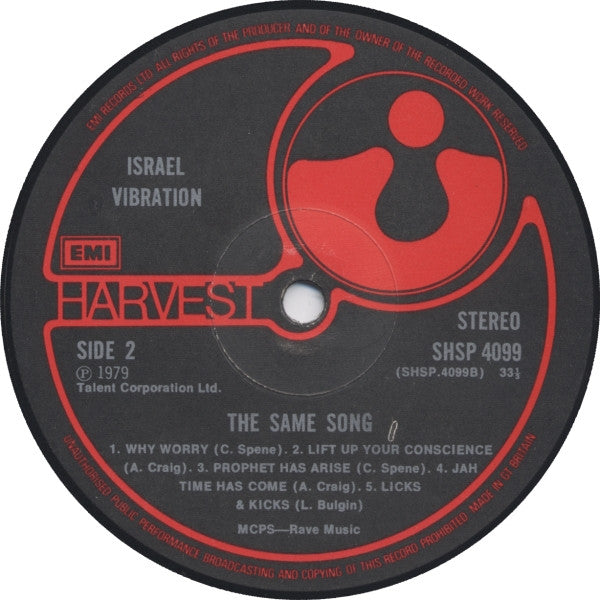 Israel Vibration : The Same Song (LP, Album)
