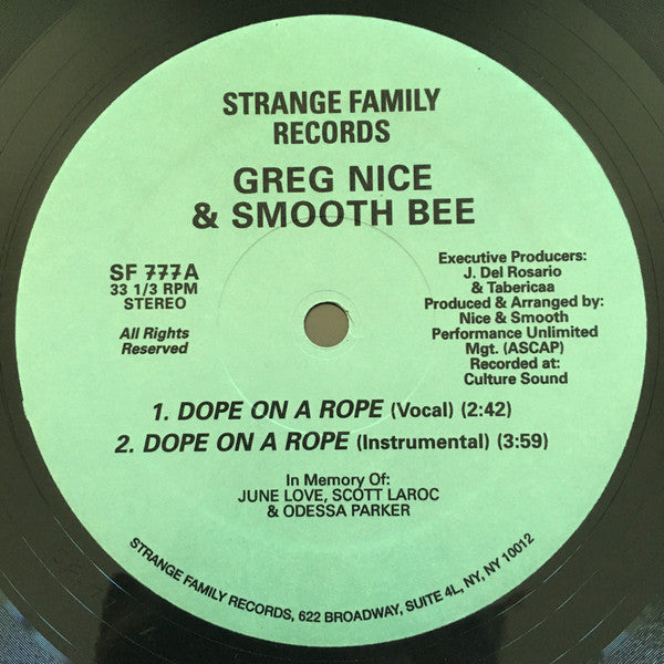 Nice & Smooth ~ Dope On A Rope (Vinyl) - Djungel & Jazz