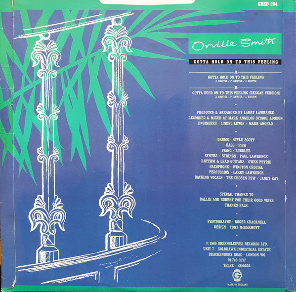 Orville Smith : Gotta Hold On To This Feeling (12")