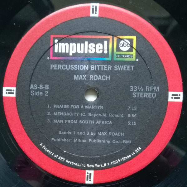 Max Roach ~ Percussion Bitter Sweet (Vinyl) - Djungel & Jazz