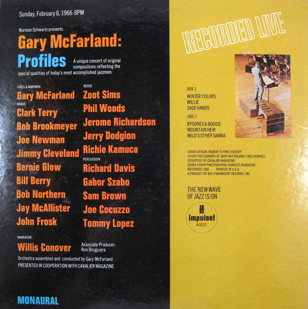 Gary McFarland ~ Profiles (Vinyl) - Djungel & Jazz