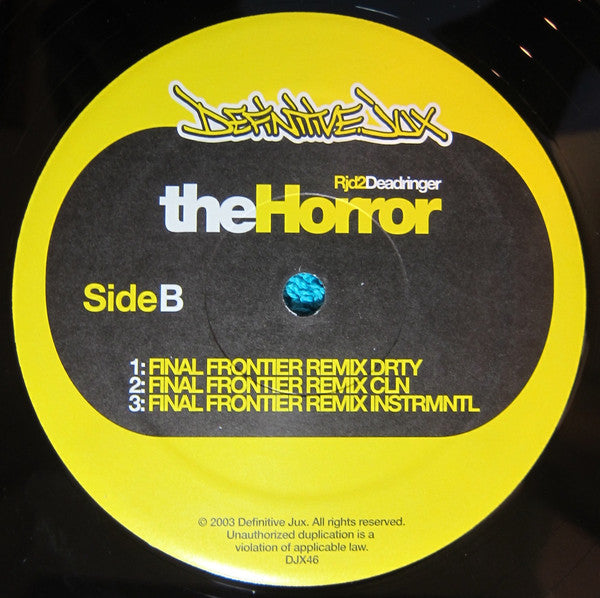 Rjd2Deadringer ~ The Horror (Vinyl) - Djungel & Jazz